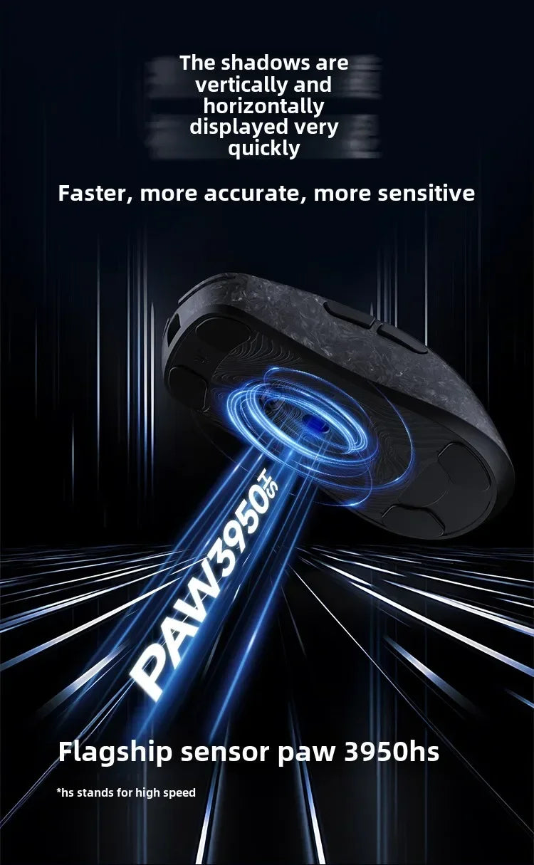 WLMOUSE Ying Forged Carbon Brazing Wireless Mouse Gaming Mouse PAW3950HS 8000HZ 2.4G Gaming Mouse Custom PC e-sports games TTC