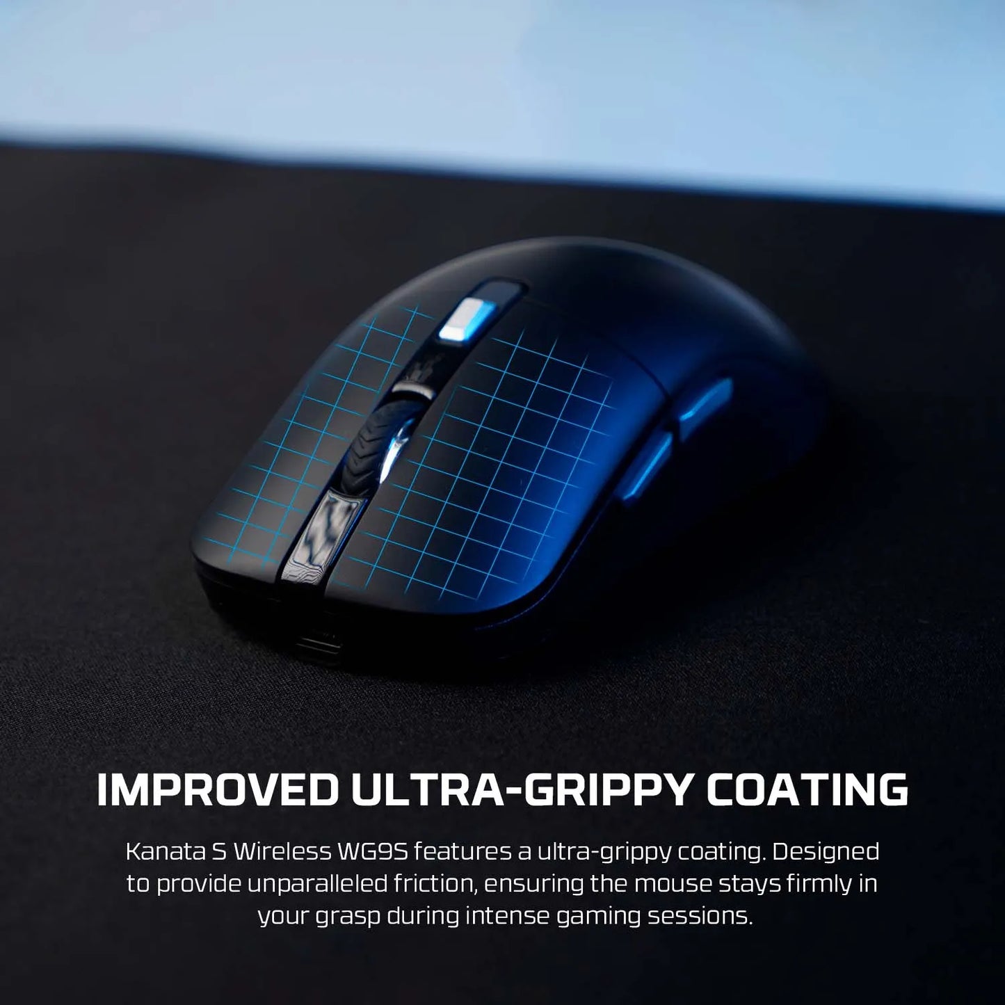 FANTECH KANATAS WG9S Wireless Gaming Mouse PIXART 3311 12000DPI Improved Ultra-Grippy Coating Wired Mouse Macro Button Mice