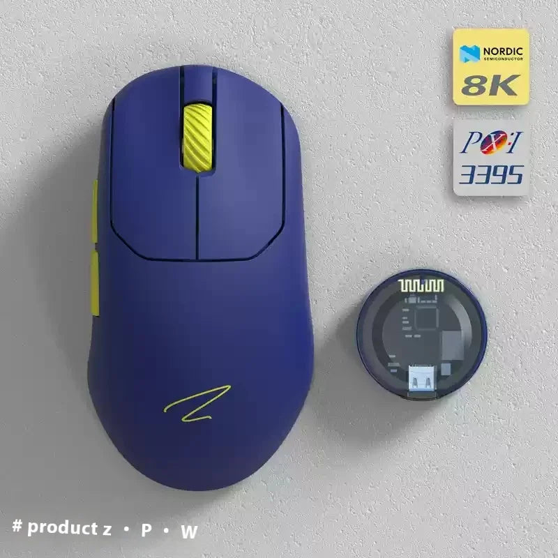 ZAOPIN ZPW Max Esports Mouse Wireless Tri-mode Nordic 52840 PAW3395 PAW3950 8K Receiver Lightweight Custom PC Laptop Gaming Mice