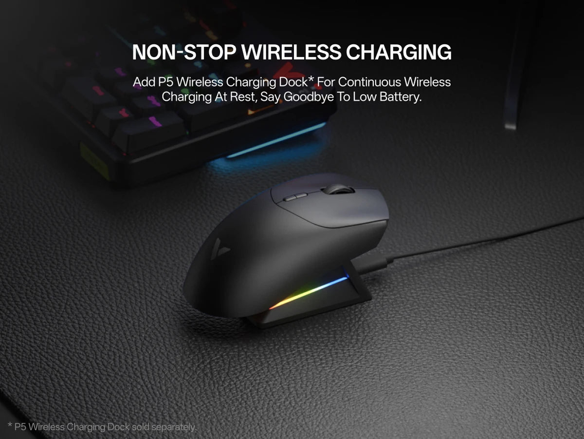 Rapoo VT7 VT7MAX Wireless Gaming Mouse True 8K Wireless Polling Rate 53g Lightweight 100-Million Mechanical Switch Macro Enabled