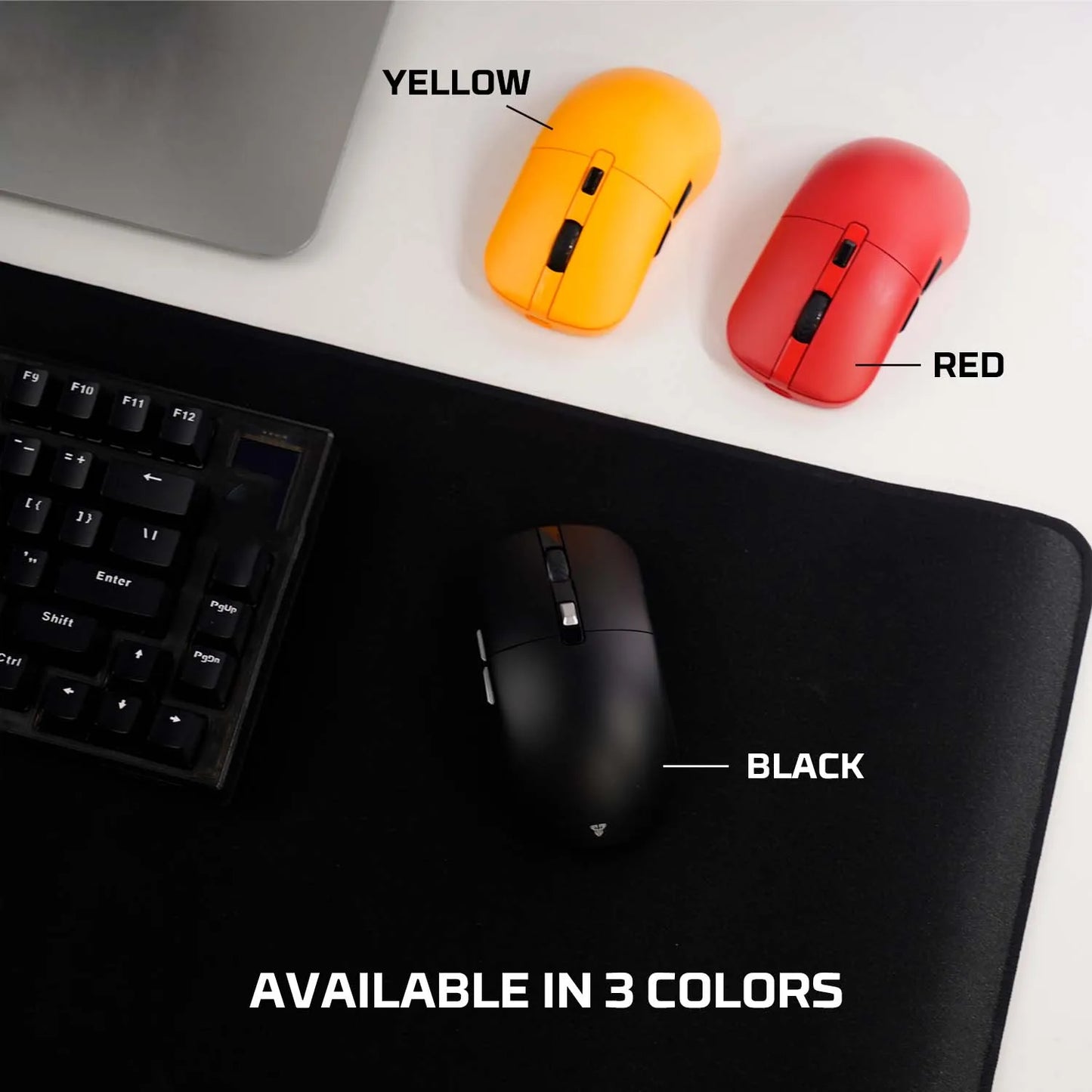 FANTECH KANATAS WG9S Wireless Gaming Mouse PIXART 3311 12000DPI Improved Ultra-Grippy Coating Wired Mouse Macro Button Mice