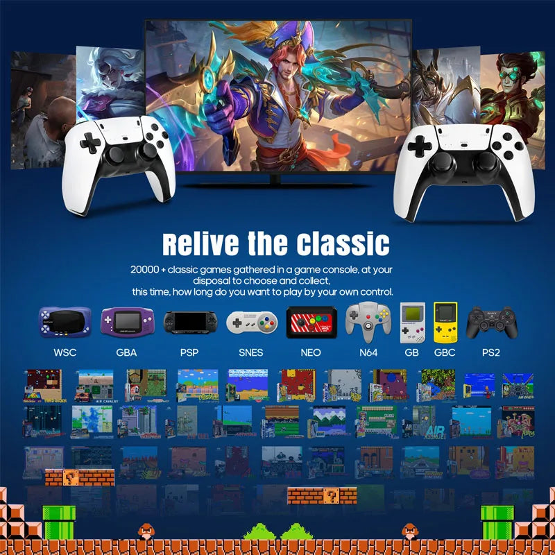 AISLPC Game Stick M15 Console 4K TV Video Handheld Game Console Stick 128G 20000+Games Wireless Gamepads Controller HDMI Output
