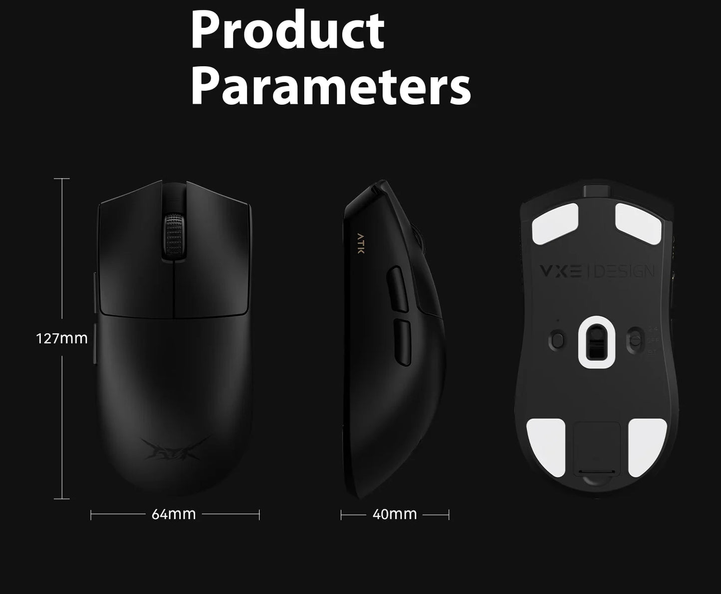Atk Blazing Sky X1 Wireless Mouse Double 8k Dual Mode Paw3950 Sensor Liekong Lightweight Gaming Mouse Low Latency Smartspeed Pc