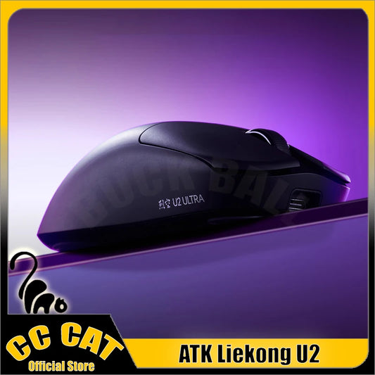 ATK U2 Mouse Tri Mode Wireless Mouse Paw3950 8000Hz Low Delay Lightweight Paw3395 Gaming Mice PC Accessories For FPS Gamer