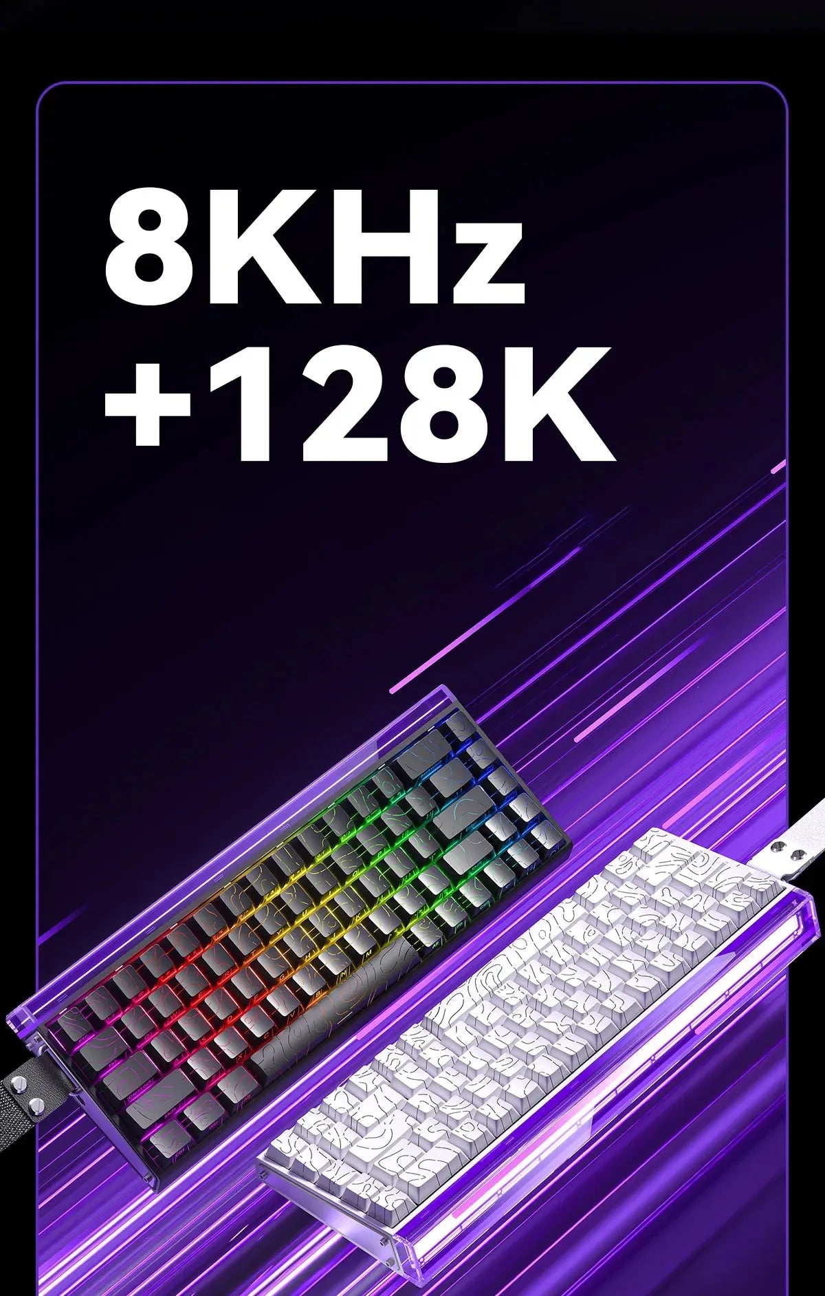 AULA HERO 68HE Magnetic Switch Keyboard RGB Gaming Mechanical Keyboard Rapid Trigger 8K Return Wired Esports Custom Keyboard