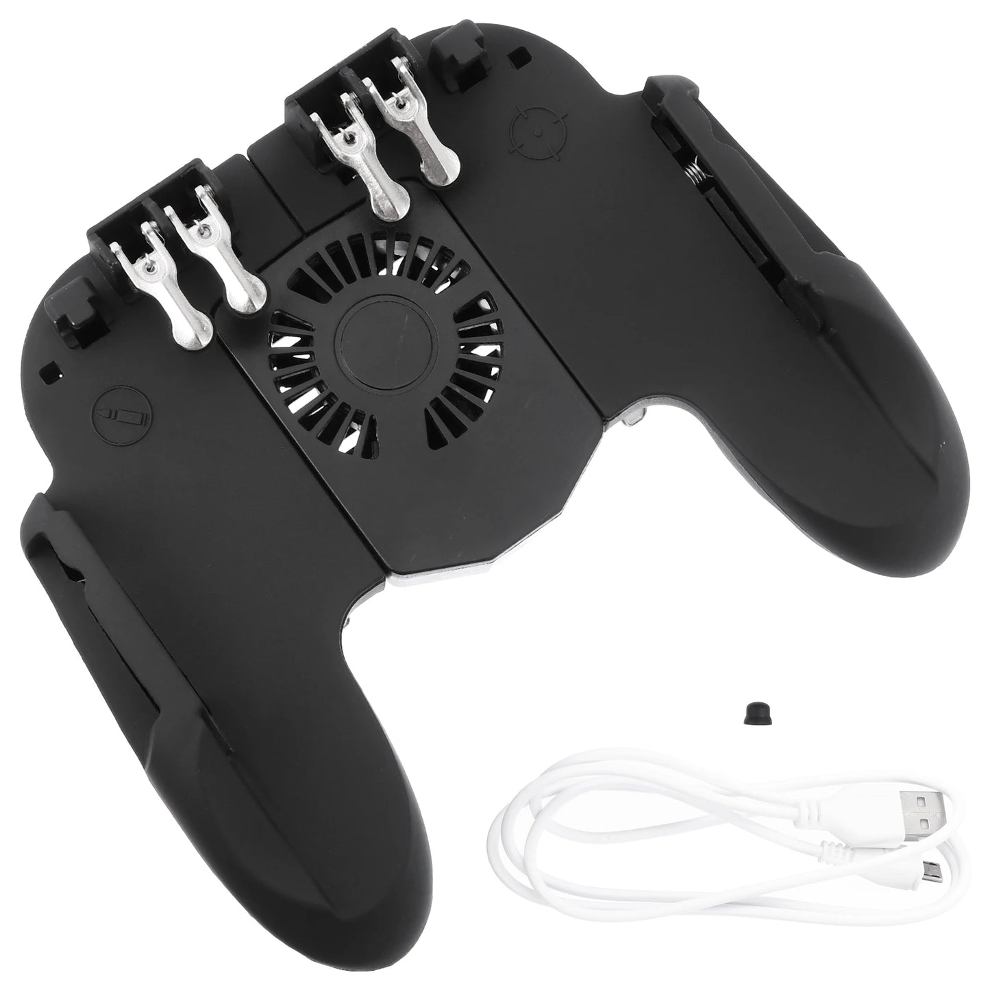 Ergonomic ABS Gaming Controller Anti Slip Handle Six Finger Linkage for Phones below 6 5 Inches Stable Portable Game Grip