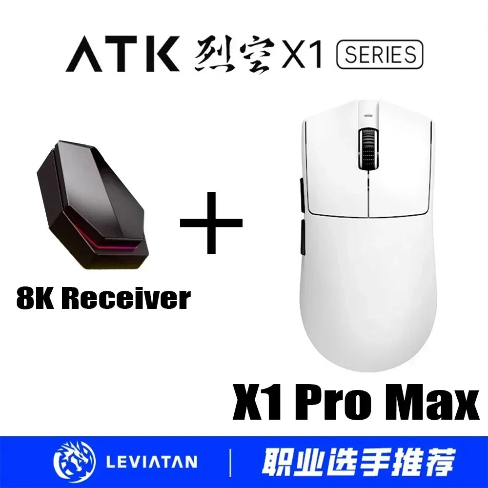 Atk Blazing Sky X1 Wireless Mouse Double 8k Dual Mode Paw3950 Sensor Liekong Lightweight Gaming Mouse Low Latency Smartspeed Pc