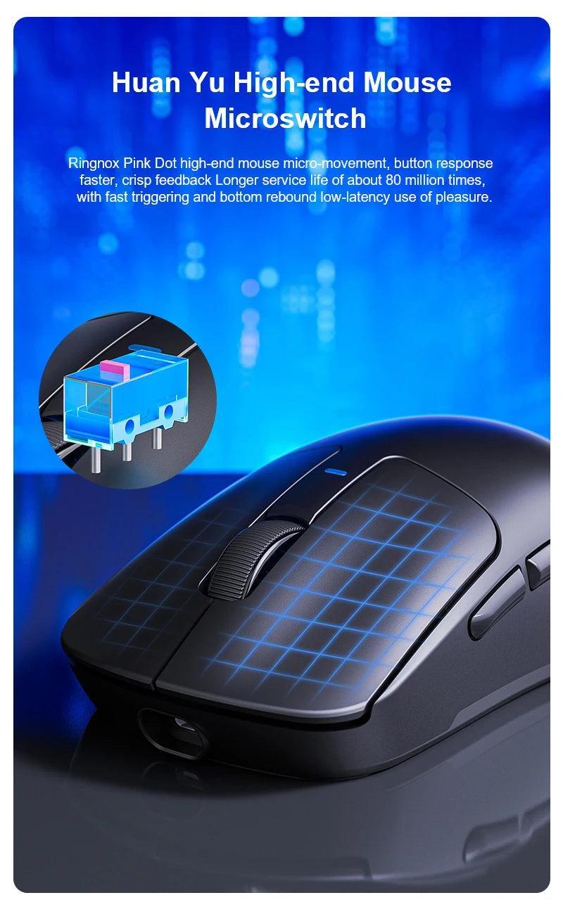 AULA SC680 Wireless Gaming Mouse W/ 26000 DPI PAW3395 Sensor BT 5.0/2.4G/Wired Tri Mode 500mAh Battery For Windows/Mac/PC/laptop