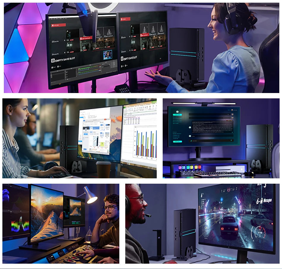 Msecore MV300 14th Intel Core i5 i7 i9 RTX 4070 12G Gaming Mini PC Windows 11 Office Desktop Computer DDR5 NVME WiFi6E BT5.3