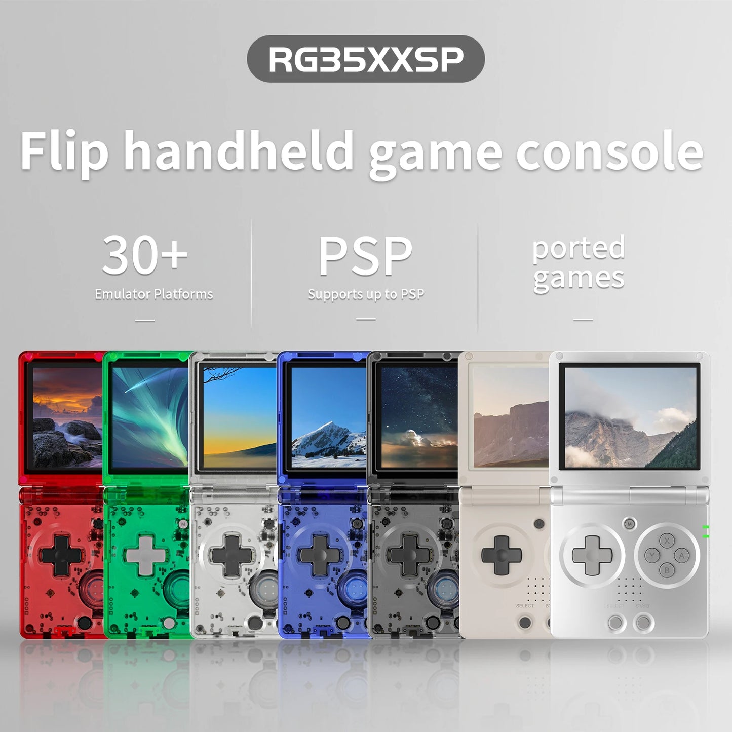 Anbernic RG34XXSP RG35XXSP Flip Handheld Game Console IPS Screen Linux 64-bit Collapsible Retro Video Gaming Player 5000+ Games