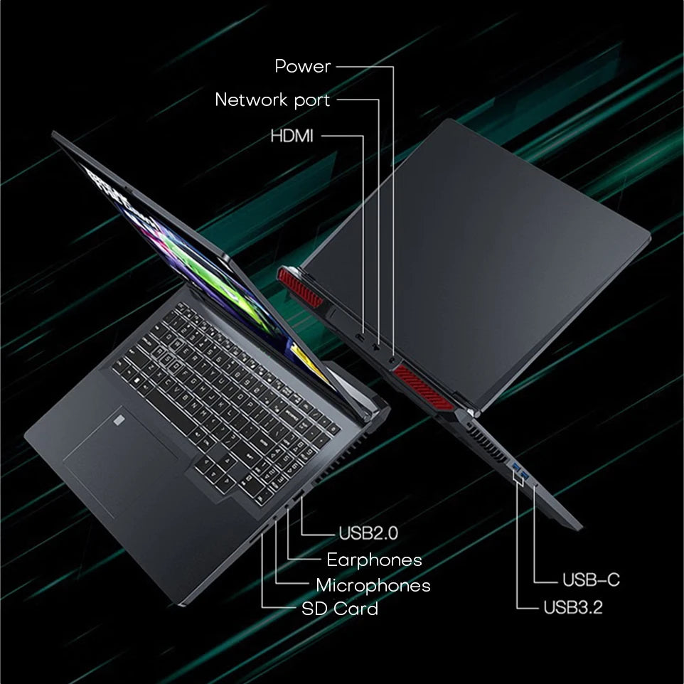 2025 Xiaman 16" Gaming Laptop intel Core i7-6700HQ GTX 1060 IPS 1920*1200 Notebook Gamer 16GB DDR4 1TB SSD Windows 11 Laptop PC
