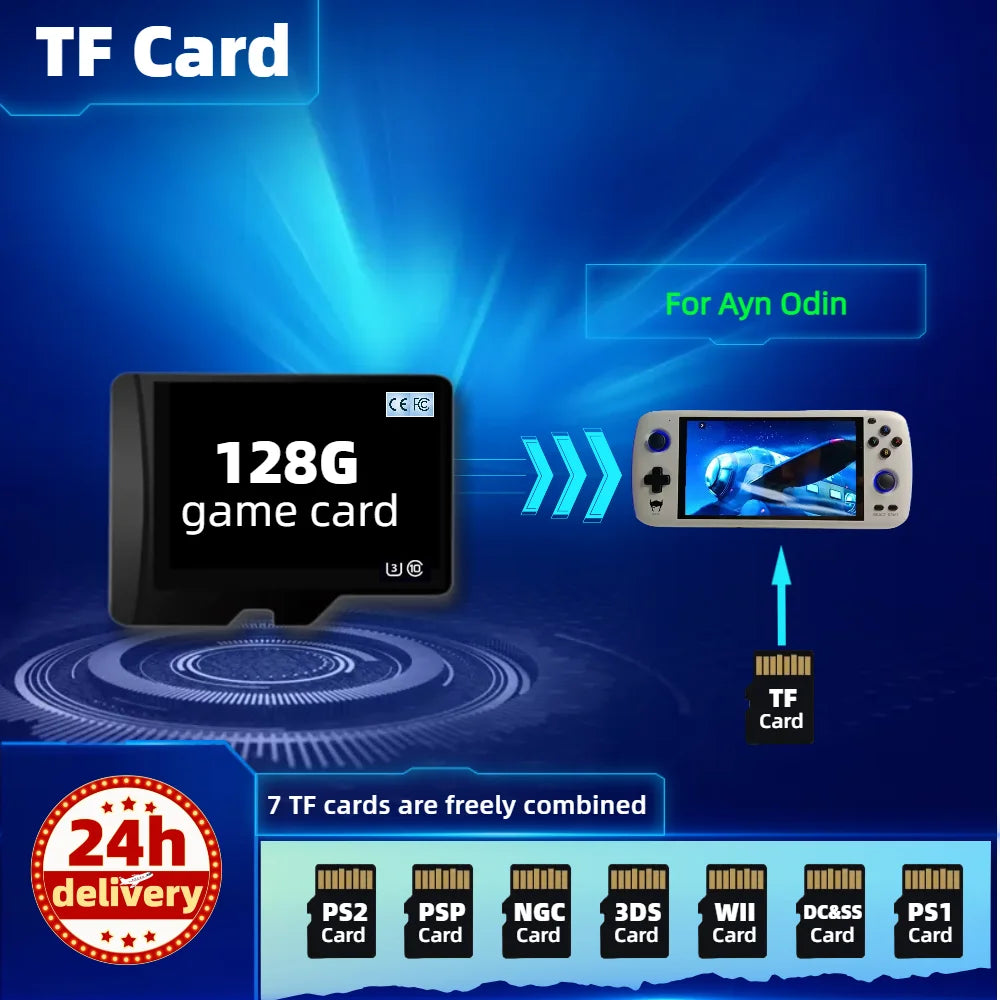 Game Card For Anbernic RG406H RG556 RGCUBE Retro Games PS2 PSP PS1 Android portable Handheld Gaming TF SD Memory H-Speed 256G