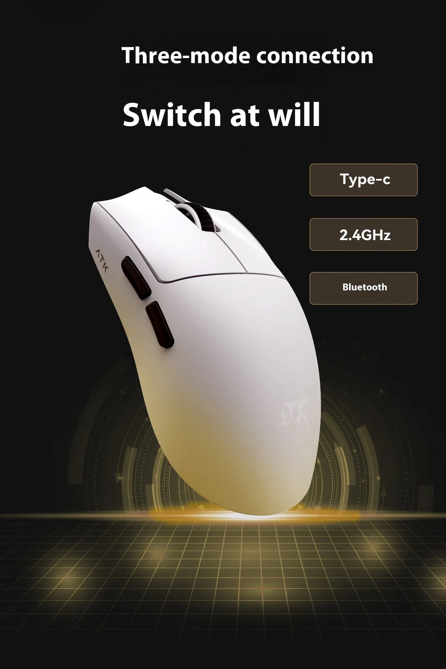 Atk Blazing Sky X1 Wireless Mouse Double 8k Dual Mode Paw3950 Sensor Liekong Lightweight Gaming Mouse Low Latency Smartspeed Pc