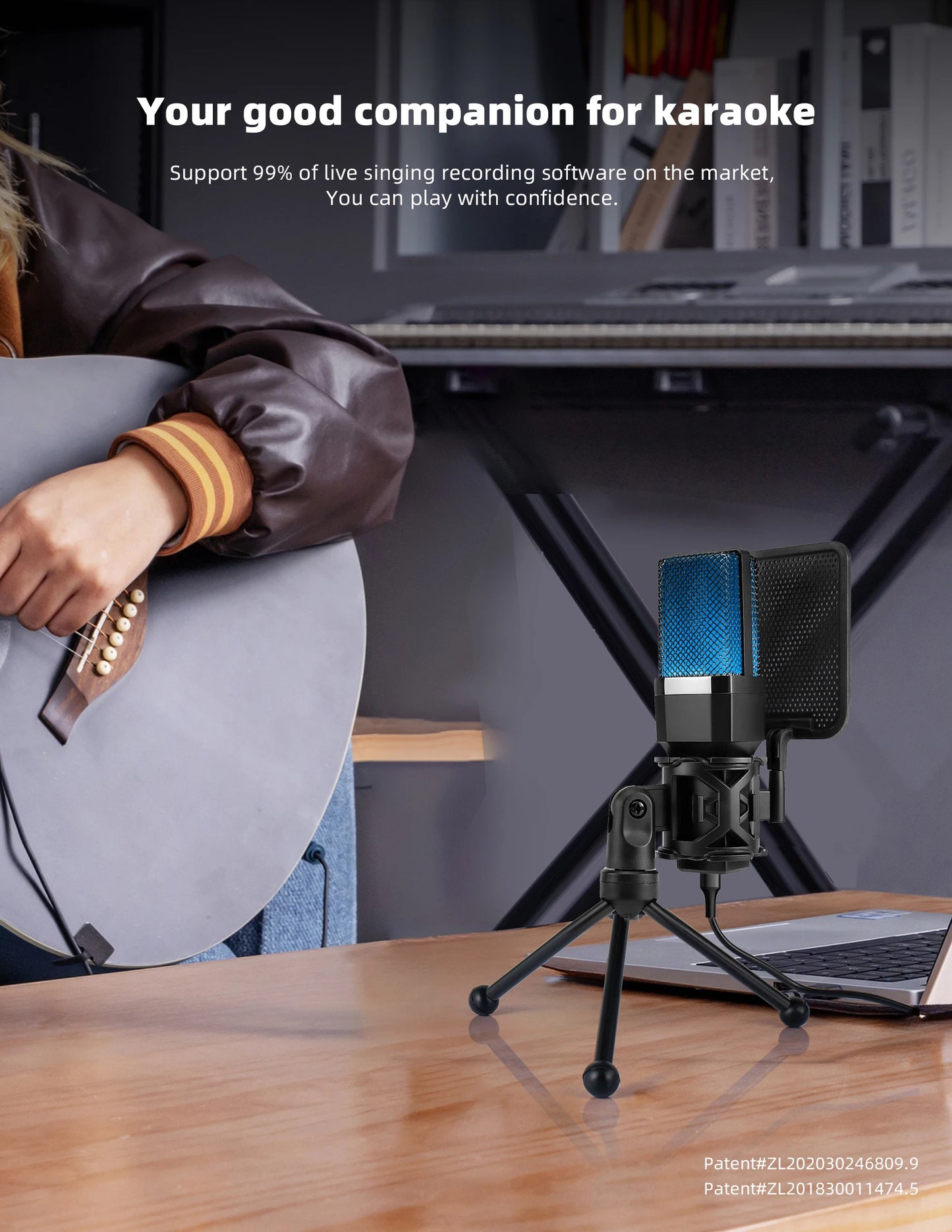 Gaming Computer Professional Condenser Microphone Mic PC Laptop USB Wired Live Streaming Podcast Studio Mike Kit Gamer Karaoke