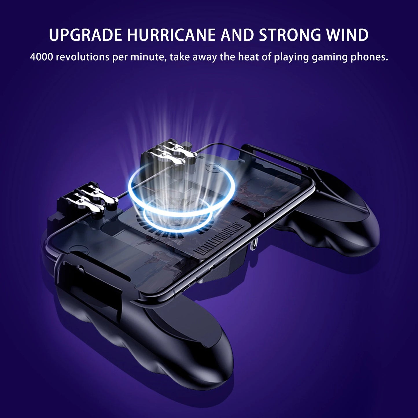 Ergonomic ABS Gaming Controller Anti Slip Handle Six Finger Linkage for Phones below 6 5 Inches Stable Portable Game Grip