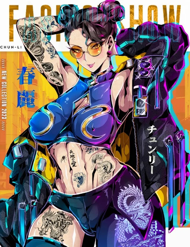 Classic Game Character C-ChunLi J-Juri Cool Posters S-Street Fighter Canvas Printing Wall Art Picture for Gaming Room Home Decor