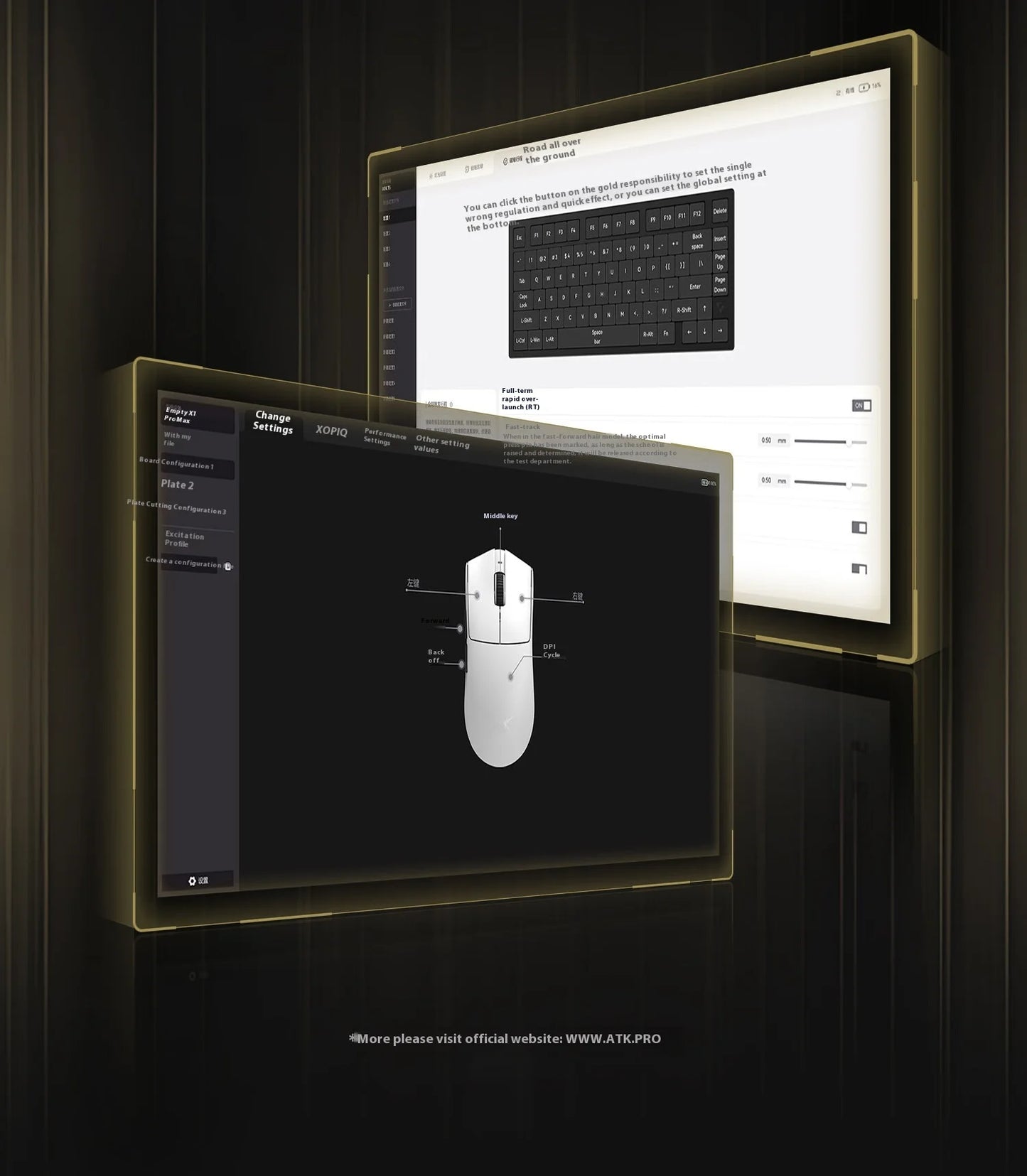 Atk Blazing Sky X1 Wireless Mouse Double 8k Dual Mode Paw3950 Sensor Liekong Lightweight Gaming Mouse Low Latency Smartspeed Pc