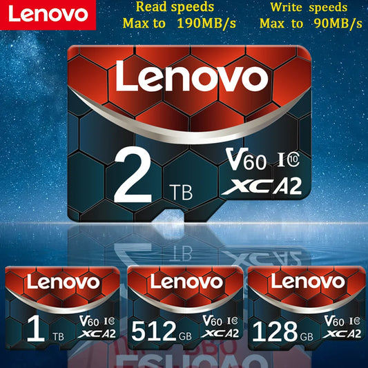 Lenovo 2TB 128GB 512GB Micro SDXC Micro TF SD SD Card A2 U3 160MB/s App Speed Samsung Galaxy Gaming Phone Free Shipping Adapter