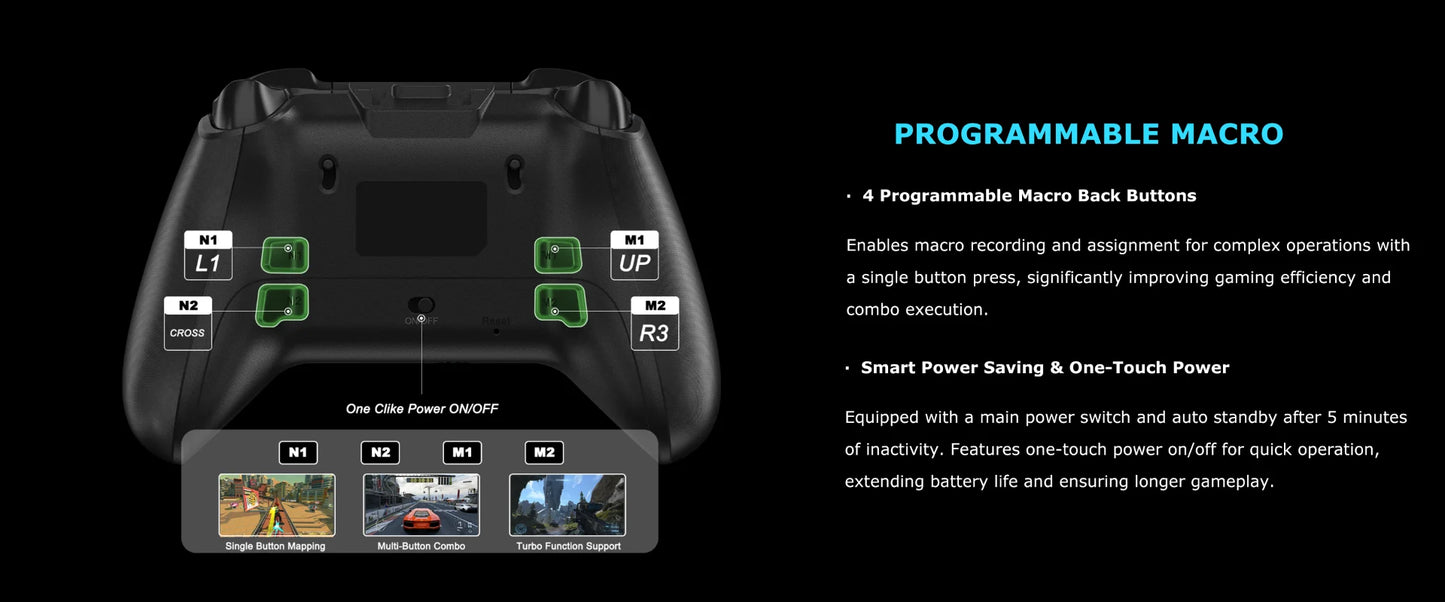 QRD FERROX M5 2.4Ghz Wireless Controller For for Xbox Series X Xbox Series S Xbox One  Steam and Windows PC with Hall Effect Joy
