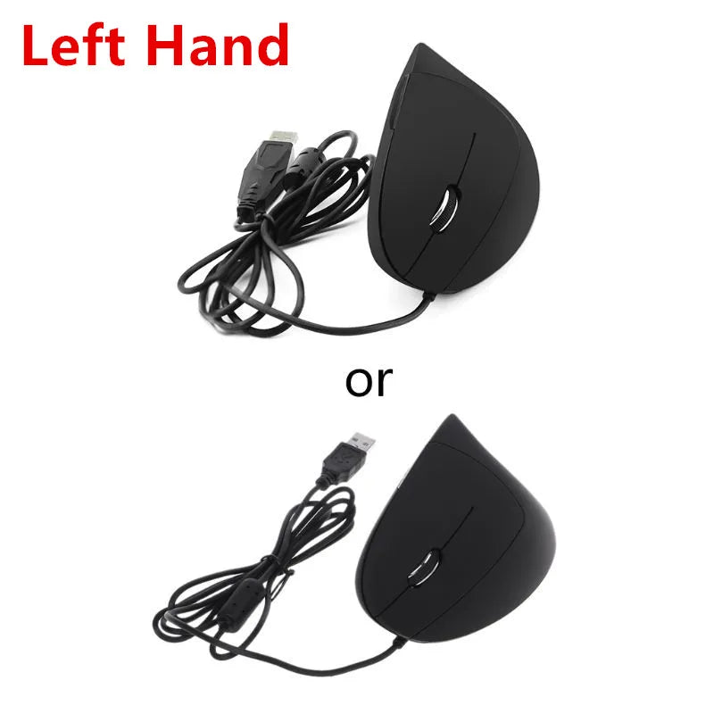 1Pc Wired Right Left Hand Vertical Mouse Ergonomic Gaming Mouse 800 1200 1600 DPI USB Optical Wrist Healthy Mice For PC Computer