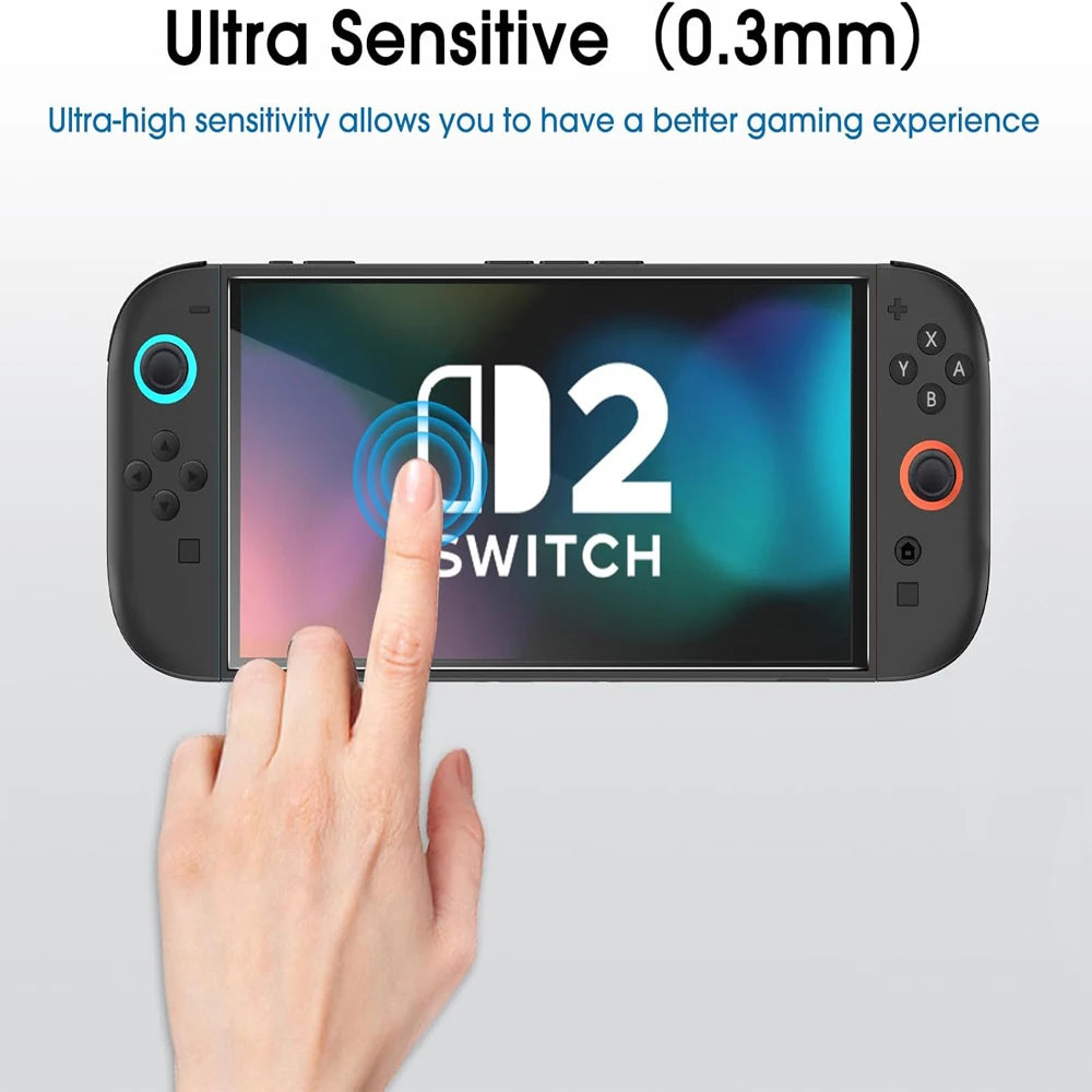 Tempered Glass Protector For Nintendo Switch 2 2025 Accessories Screen Protector For Nintendo Switch 2 With Joystick Cap
