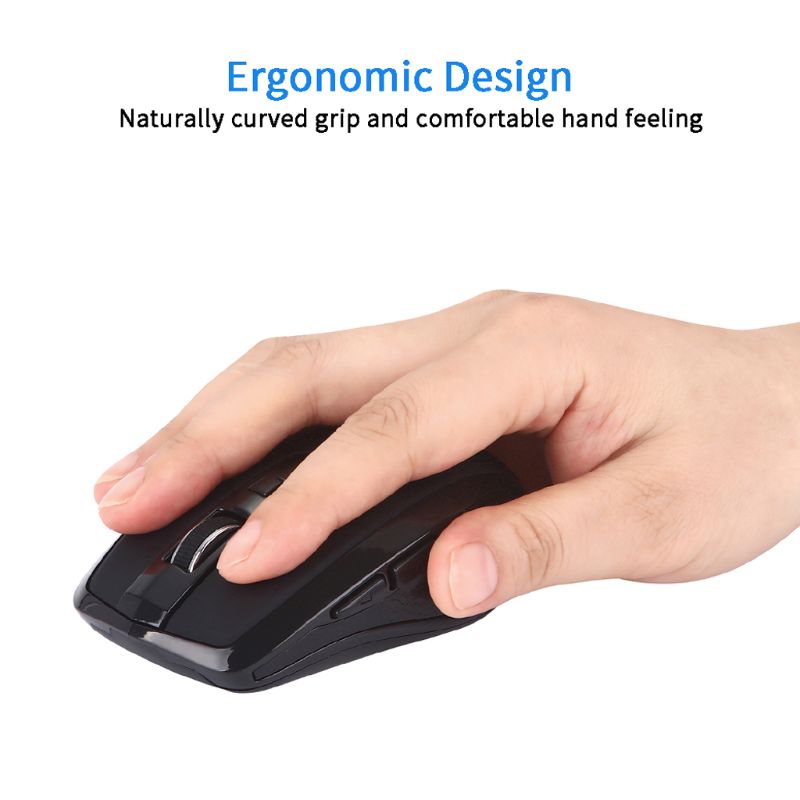 2.4G Wireless Mouse 6 Buttons Noiseless USB Type C 800/1200/1600 DPI Gaming Mouse with Type-C Receiver MICE