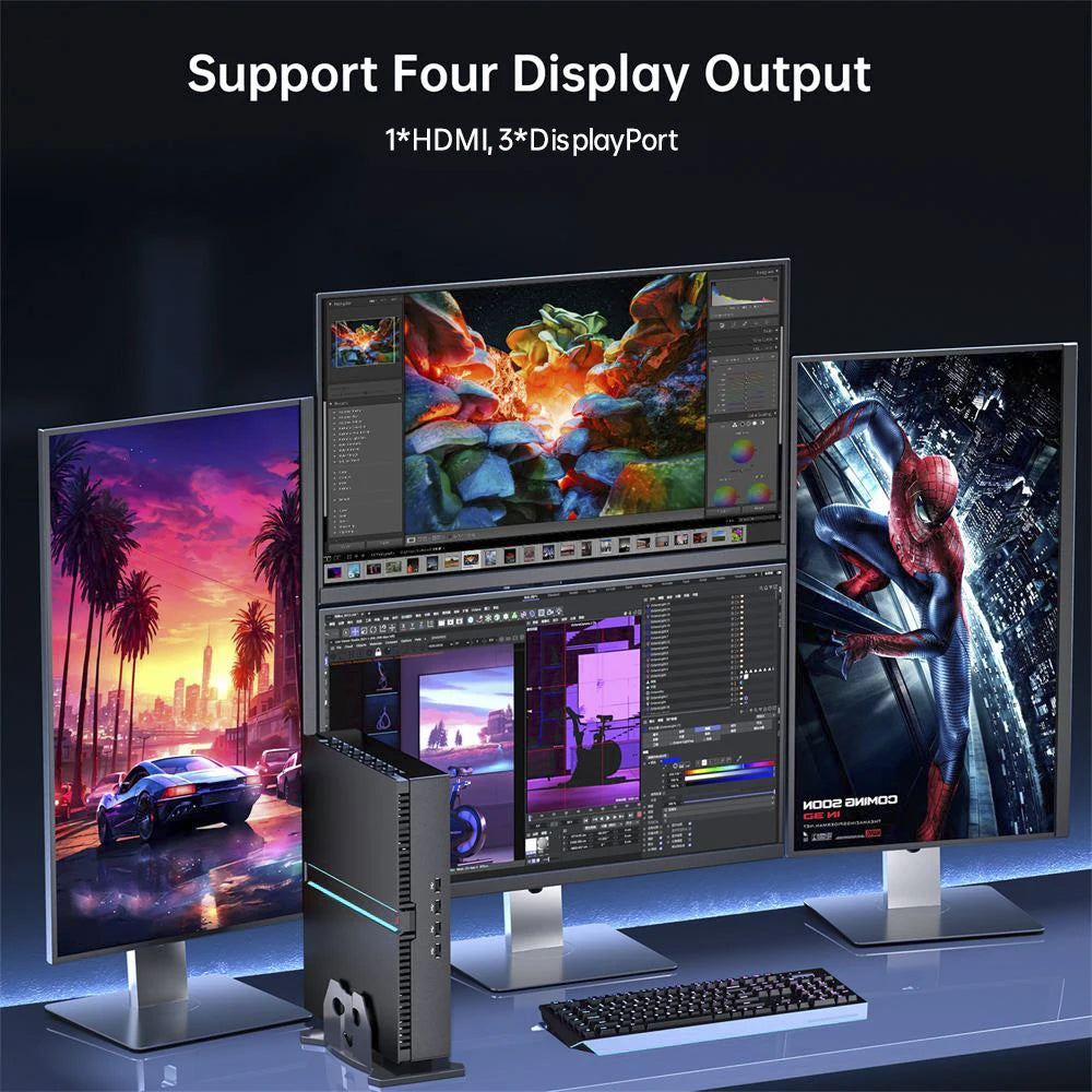 Msecore MV300 14th Intel Core i5 i7 i9 RTX 4070 12G Gaming Mini PC Windows 11 Office Desktop Computer DDR5 NVME WiFi6E BT5.3