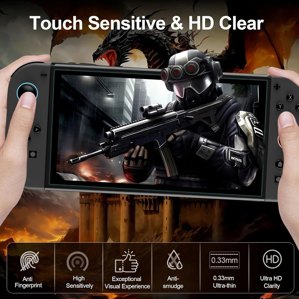Tempered Glass Protector For Nintendo Switch 2 2025 Accessories Screen Protector For Nintendo Switch 2 With Joystick Cap