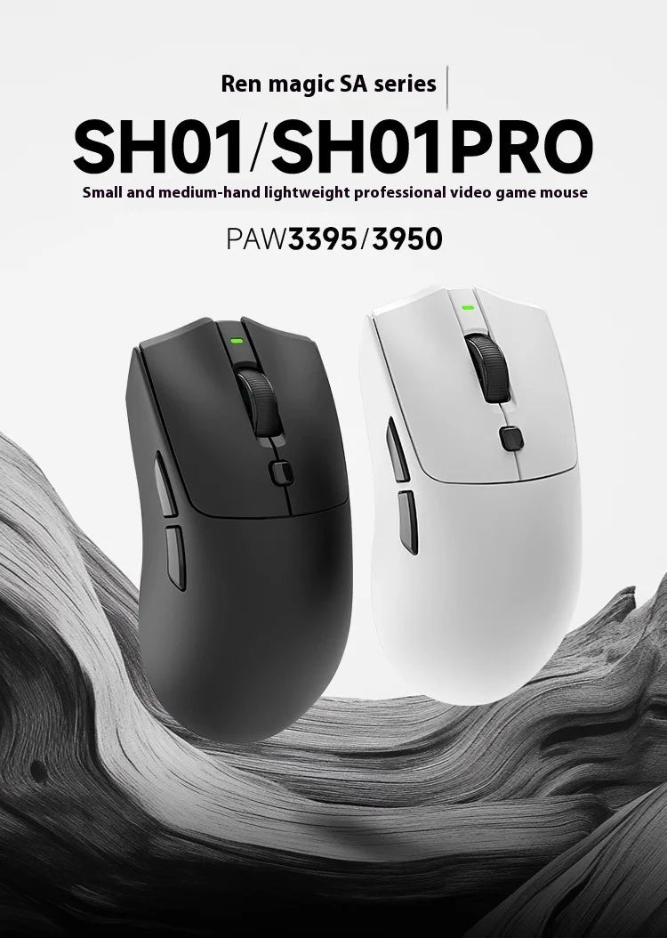 Rawm Sa-Sh01 pro Wireless Gaming Mouse Lightweight Low Delay with Paw3950 Sensor 8K Three Mode for PC Gamers Accessories Gifts
