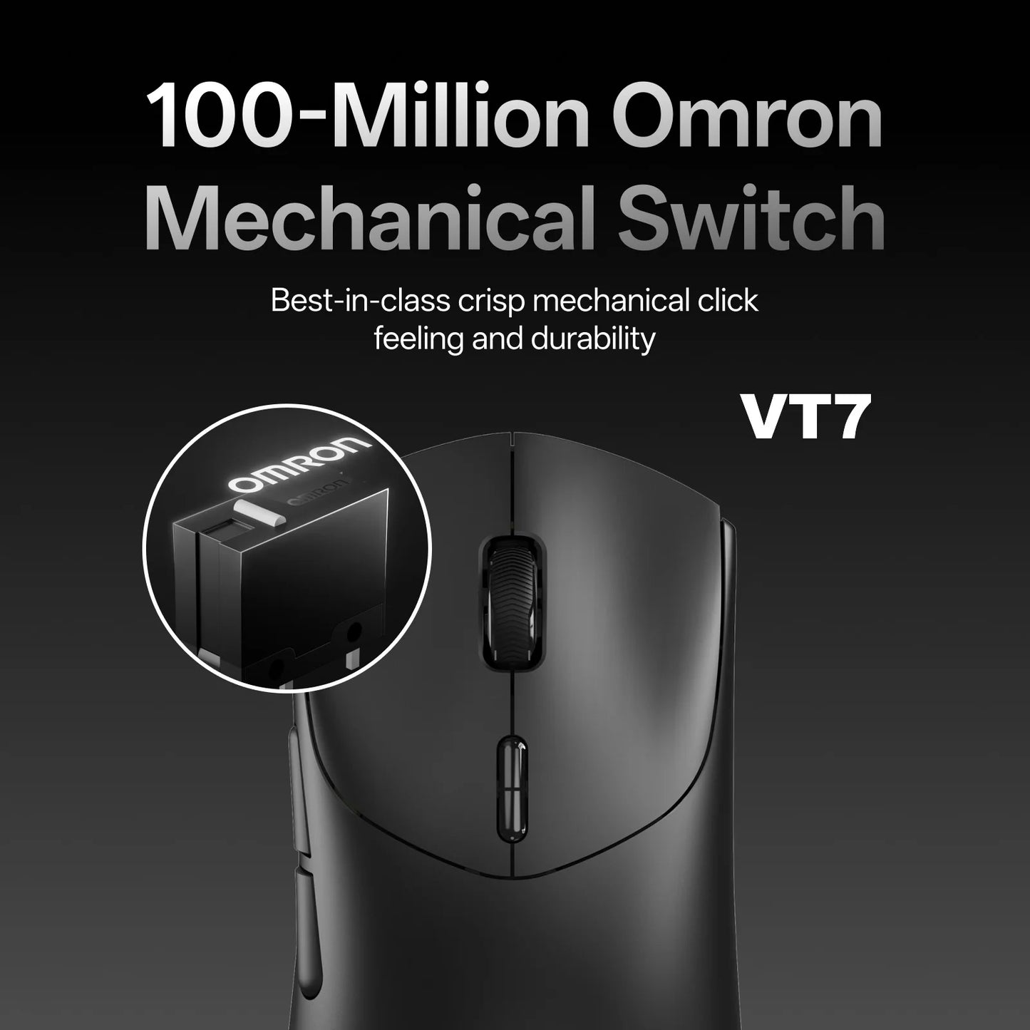 Rapoo VT7 VT7MAX Wireless Gaming Mouse True 8K Wireless Polling Rate 53g Lightweight 100-Million Mechanical Switch Macro Enabled