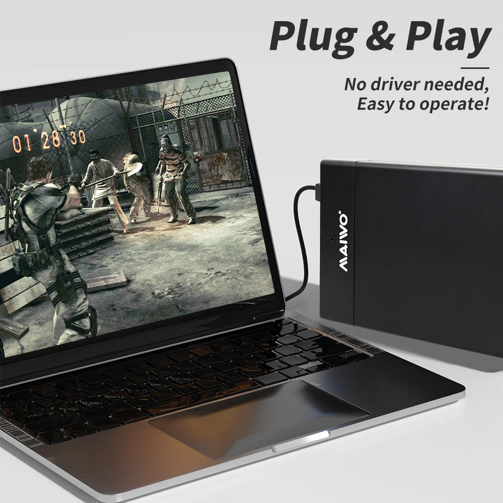 Playnite System Portable 12TB Gaming HDD Plug & Play Game Console 390+ AAA PC Games for PS4/PS3/PS2/Switch/WiiU/MAME for Wins PC