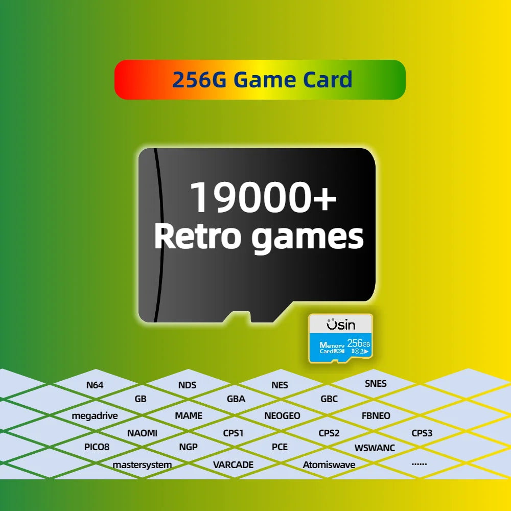Game Card For Anbernic RG406H RG556 RGCUBE Retro Games PS2 PSP PS1 Android portable Handheld Gaming TF SD Memory H-Speed 256G