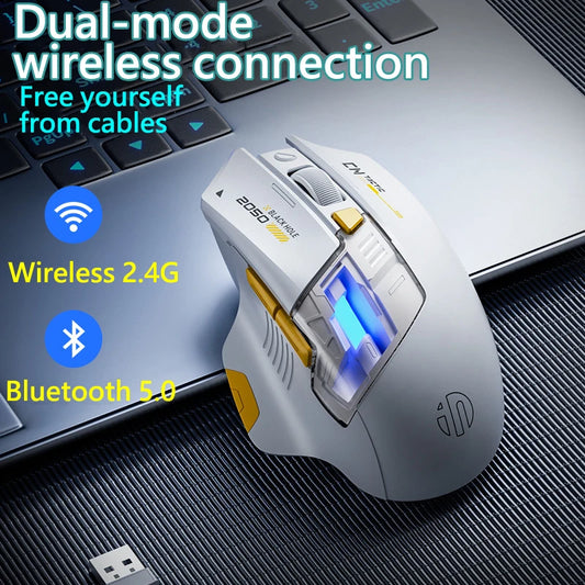 Inphic A9 Explorer Wireless Gaming Mouse 500mA Battery Level Display Rechargeable Silent Bluetooth Office Mouse For PC Laptop