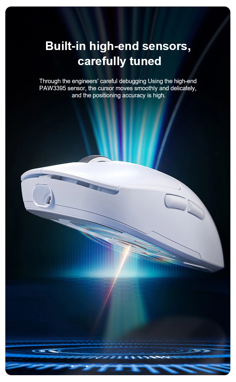 AULA SC680 Wireless Gaming Mouse W/ 26000 DPI PAW3395 Sensor BT 5.0/2.4G/Wired Tri Mode 500mAh Battery For Windows/Mac/PC/laptop