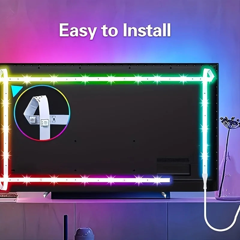 USB LED Strip Light APP Control IR Bluetooth Tape RGB IR Bedroom Living Room Self-adhesive TV Backlight Remote Lamp Diode Lights