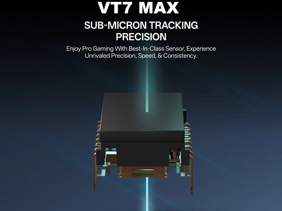 Rapoo VT7 VT7MAX Wireless Gaming Mouse True 8K Wireless Polling Rate 53g Lightweight 100-Million Mechanical Switch Macro Enabled