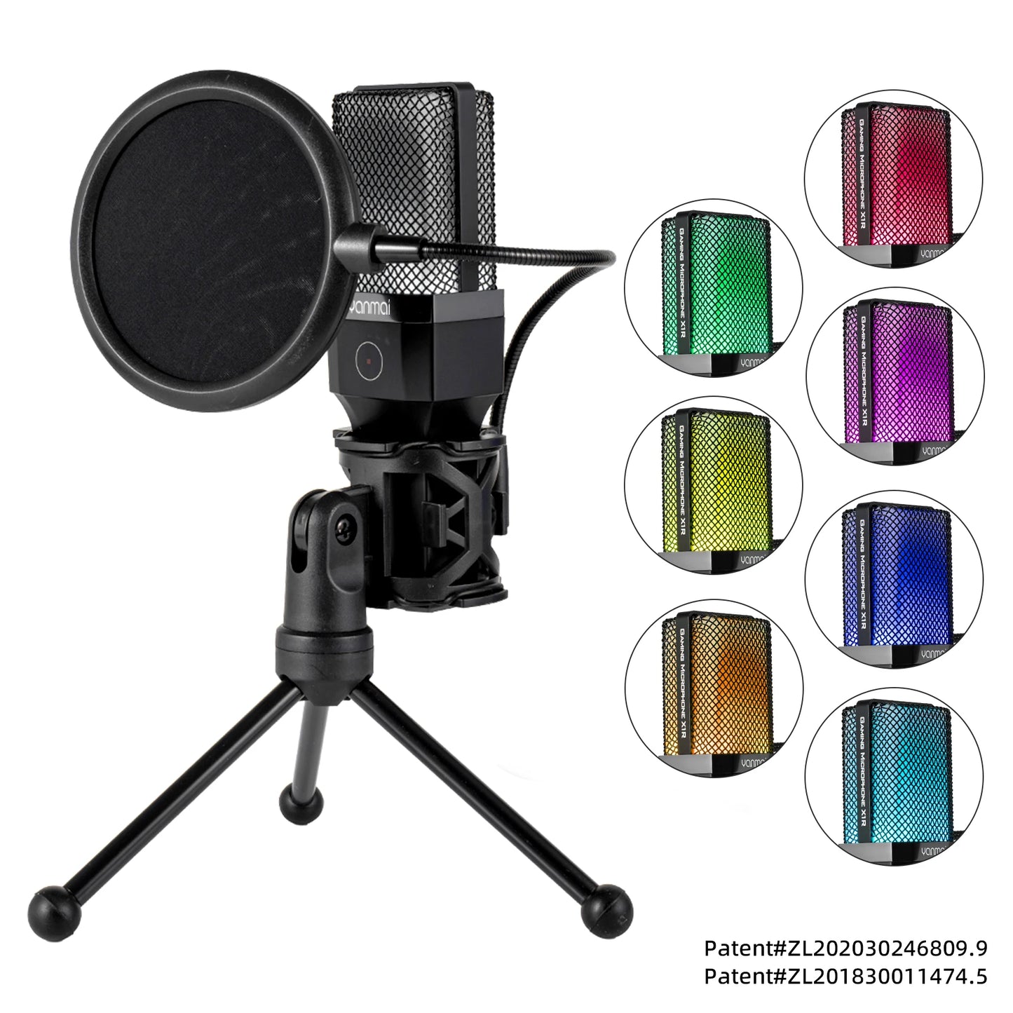 Gaming Computer Professional Condenser Microphone Mic PC Laptop USB Wired Live Streaming Podcast Studio Mike Kit Gamer Karaoke