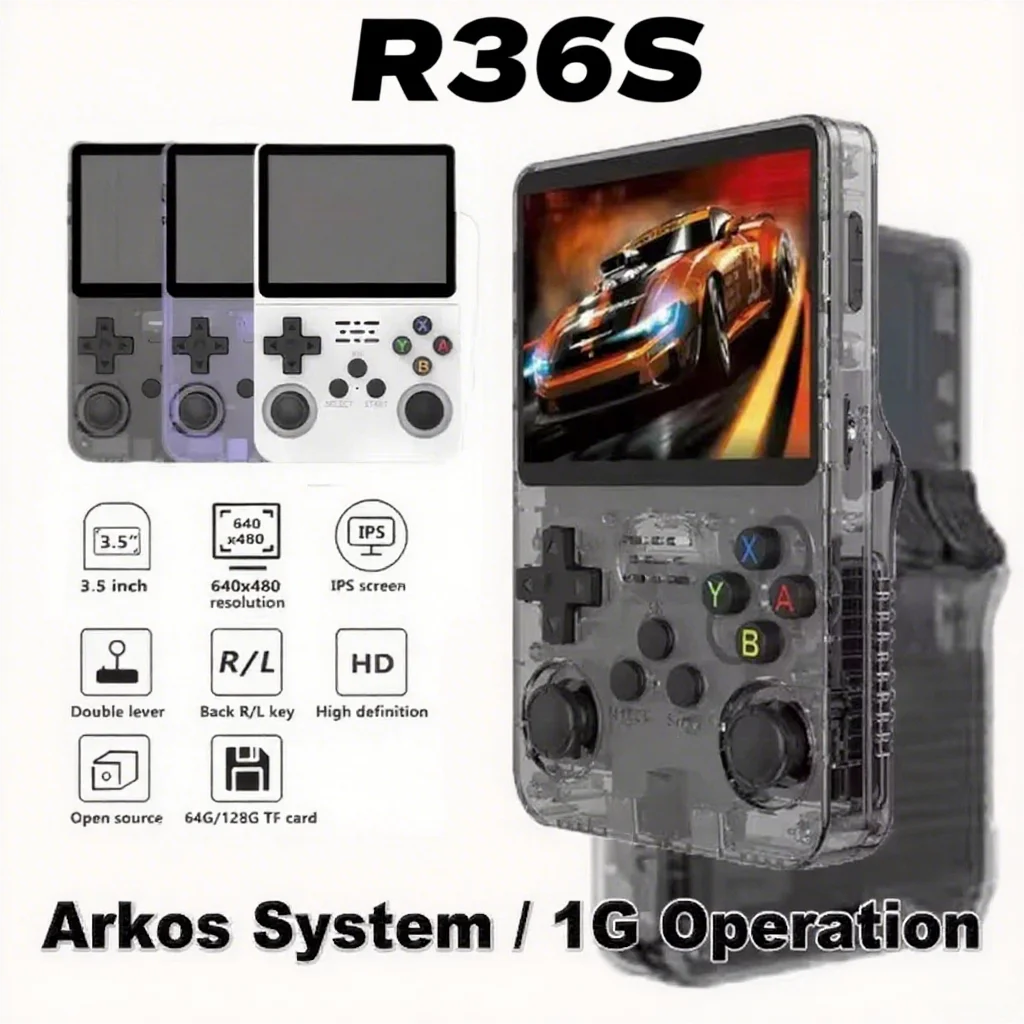 R36S Retro Handheld Console 3.5" IPS 640x480 Double Lever R/L Keys Open Source TF Arkos HD Gaming Classic Game Lovers' Pick