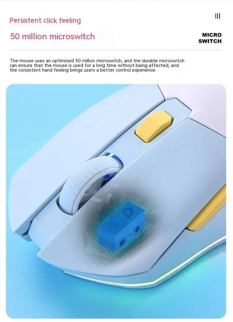 Dareu Em901 Mouse Dual Mode Wireless Charging Base Air PAW3395 Low Latency RGB Gaming Mouse Pc Gamer Accessories Custom Office