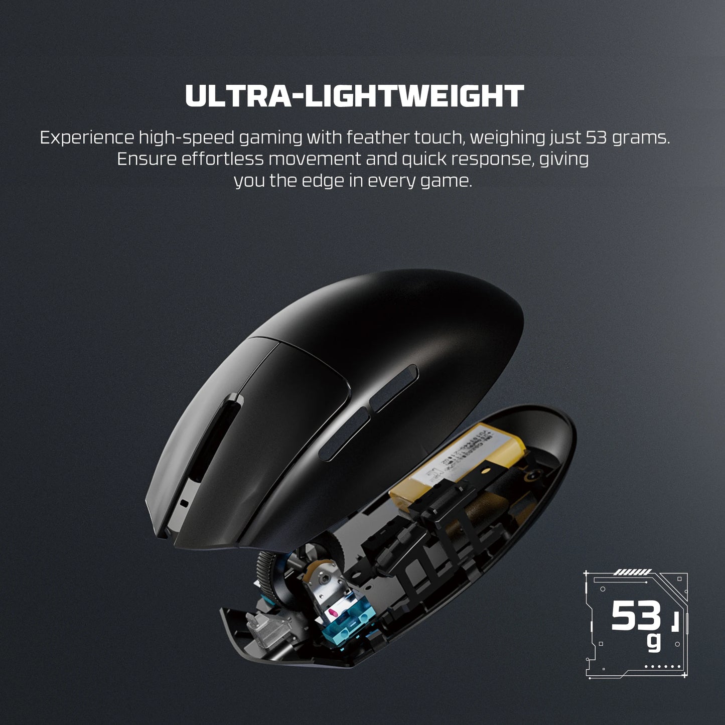 FANTECH ARIALL XD7V2 Wired and Gaming Mouse PAW3395 Mice Ultralight 53gr 26000DPI Huano TBSPD Switch  Non-slip Coating Mouse