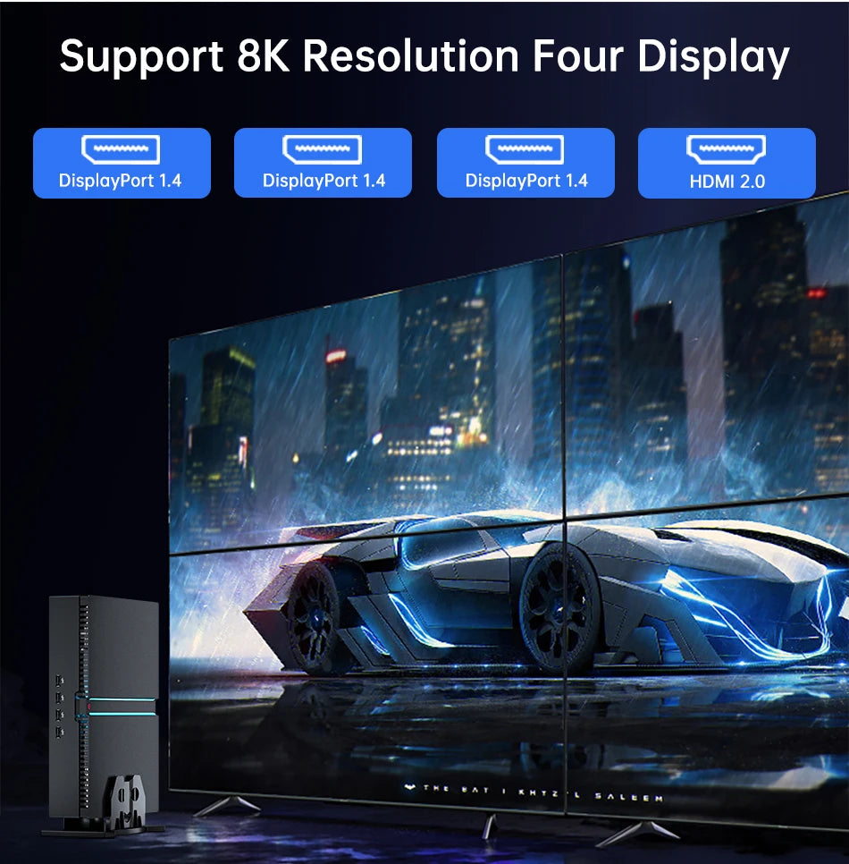 Msecore MV300 14th Intel Core i5 i7 i9 RTX 4070 12G Gaming Mini PC Windows 11 Office Desktop Computer DDR5 NVME WiFi6E BT5.3