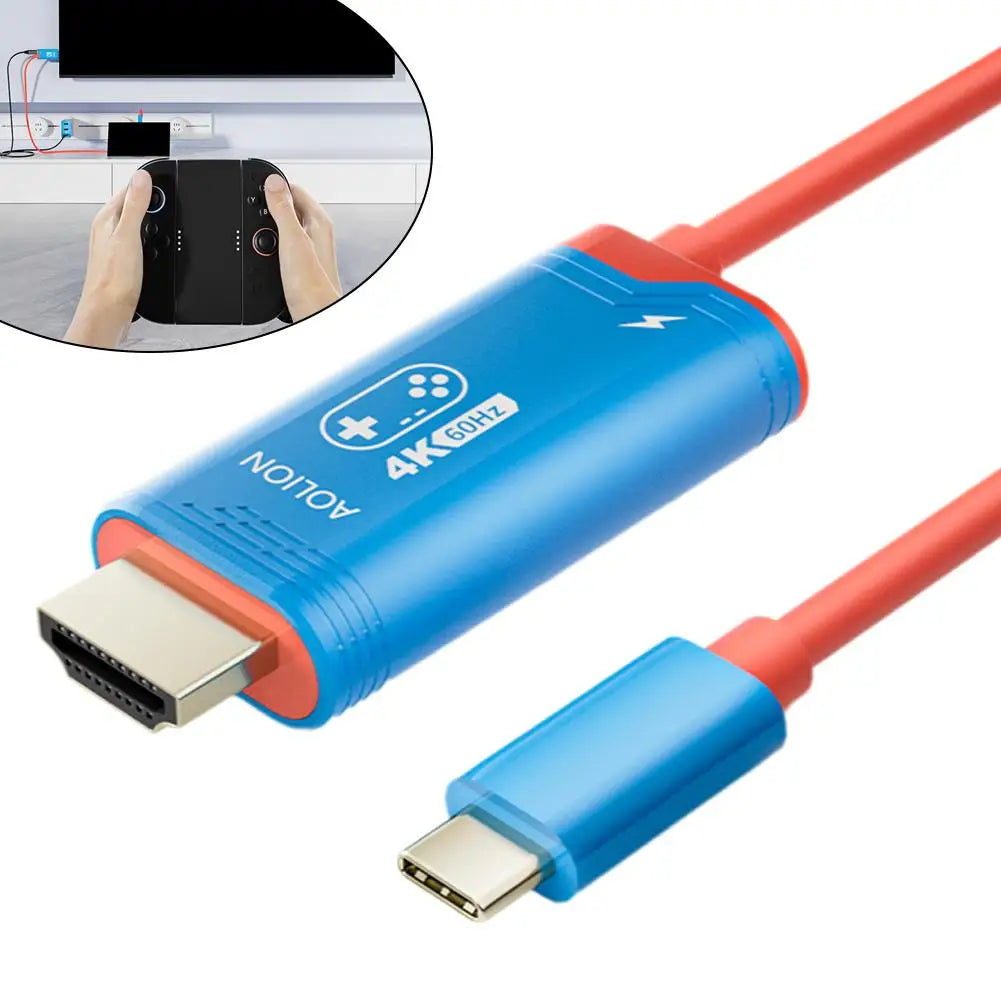 4K60HZ HDMI Cable For Nintendo Switch2 2m Length High-Definition Host Screen Projection Cable Gaming Device Accessory