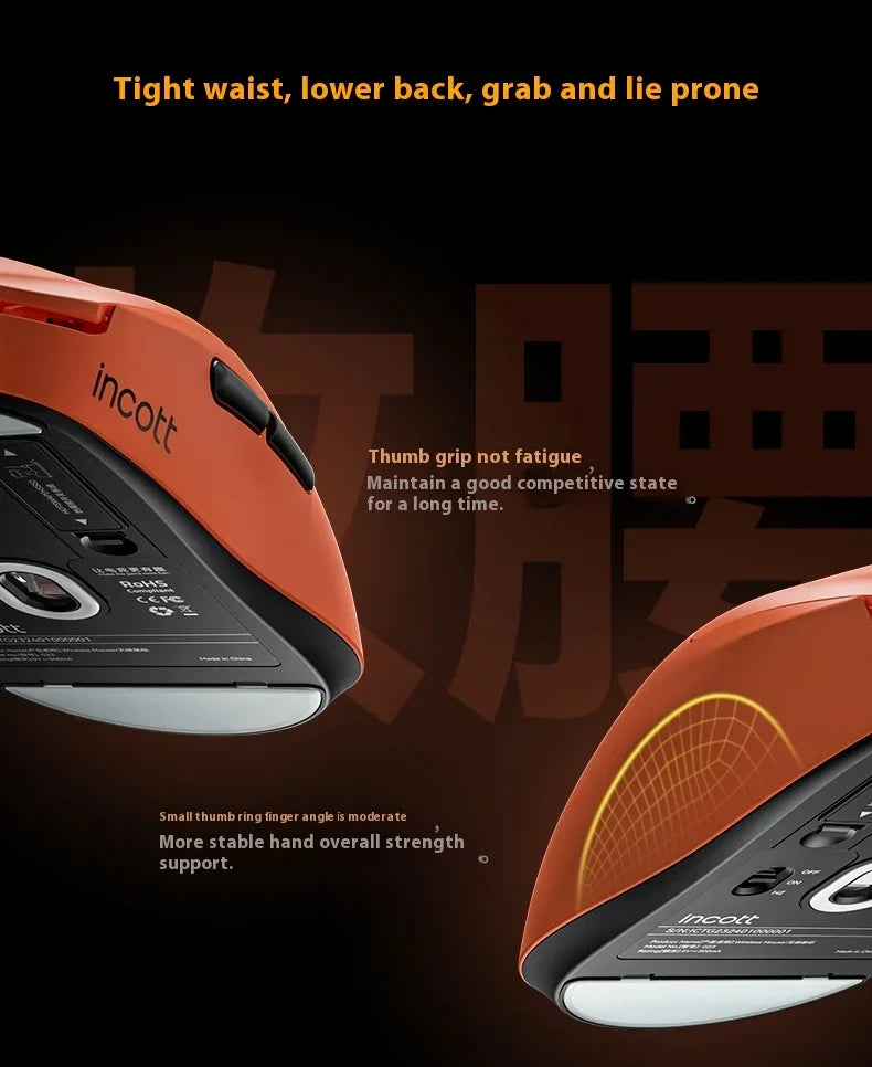 Incott G23 Pro Paw3950 Sensor Hot Swap Fast Charge Wireless Mouse 8k Dual Mode Gaming Mouse Ergonomics Pc Gamer Accessories Gift