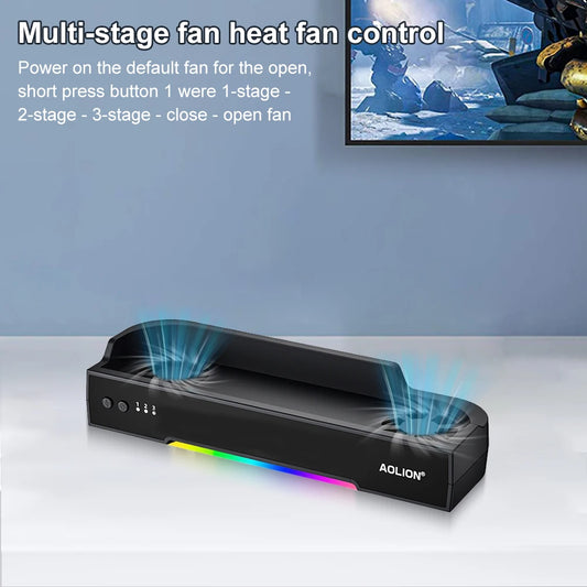 Cooling Fan For Switch 2 Game Console RGB Radiator Wall Mount Portable HUB Expansion Stand NGC Heat Sink Base Gaming Accessories