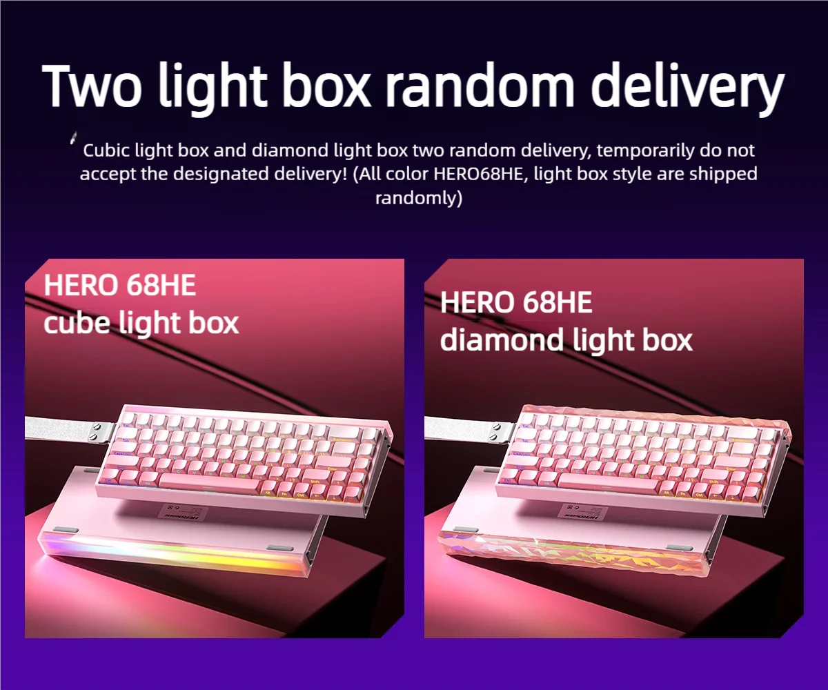 AULA HERO 68HE Magnetic Switch Keyboard RGB Gaming Mechanical Keyboard Rapid Trigger 8K Return Wired Esports Custom Keyboard