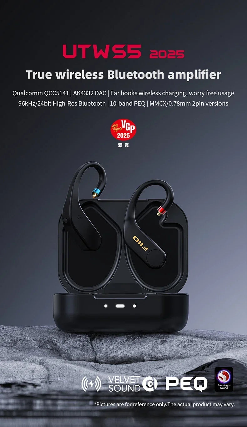 FiiO UTWS5 2025 True Wireless Earbuds Hook Earphone Bluetooth Hi-Res 96kHz/24bit Headphone LDAC -MMCX/0.78 2pins Portable For PC