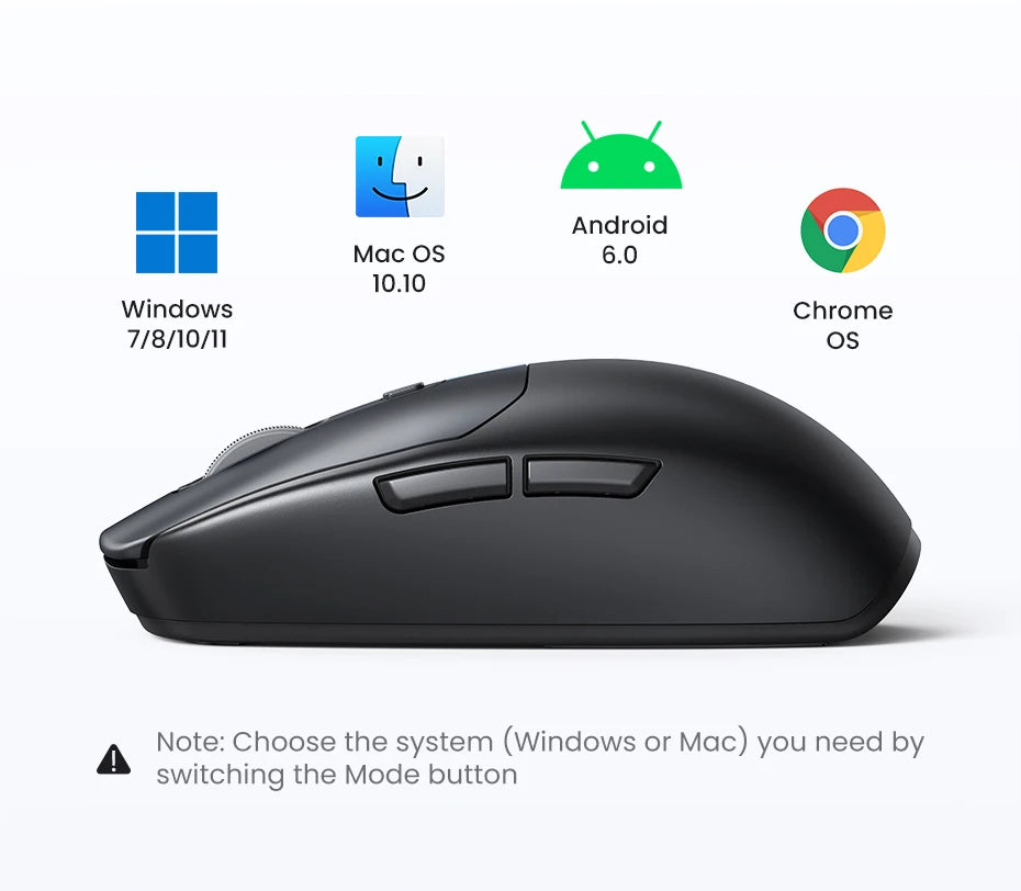 UGREEN Gaming Mouse 5000DPI Wireless Mouse Bluetooth 5.0 2.4G Wired Rechargeable Gamer Mice 6 Buttons For MacBook Tablet Laptops