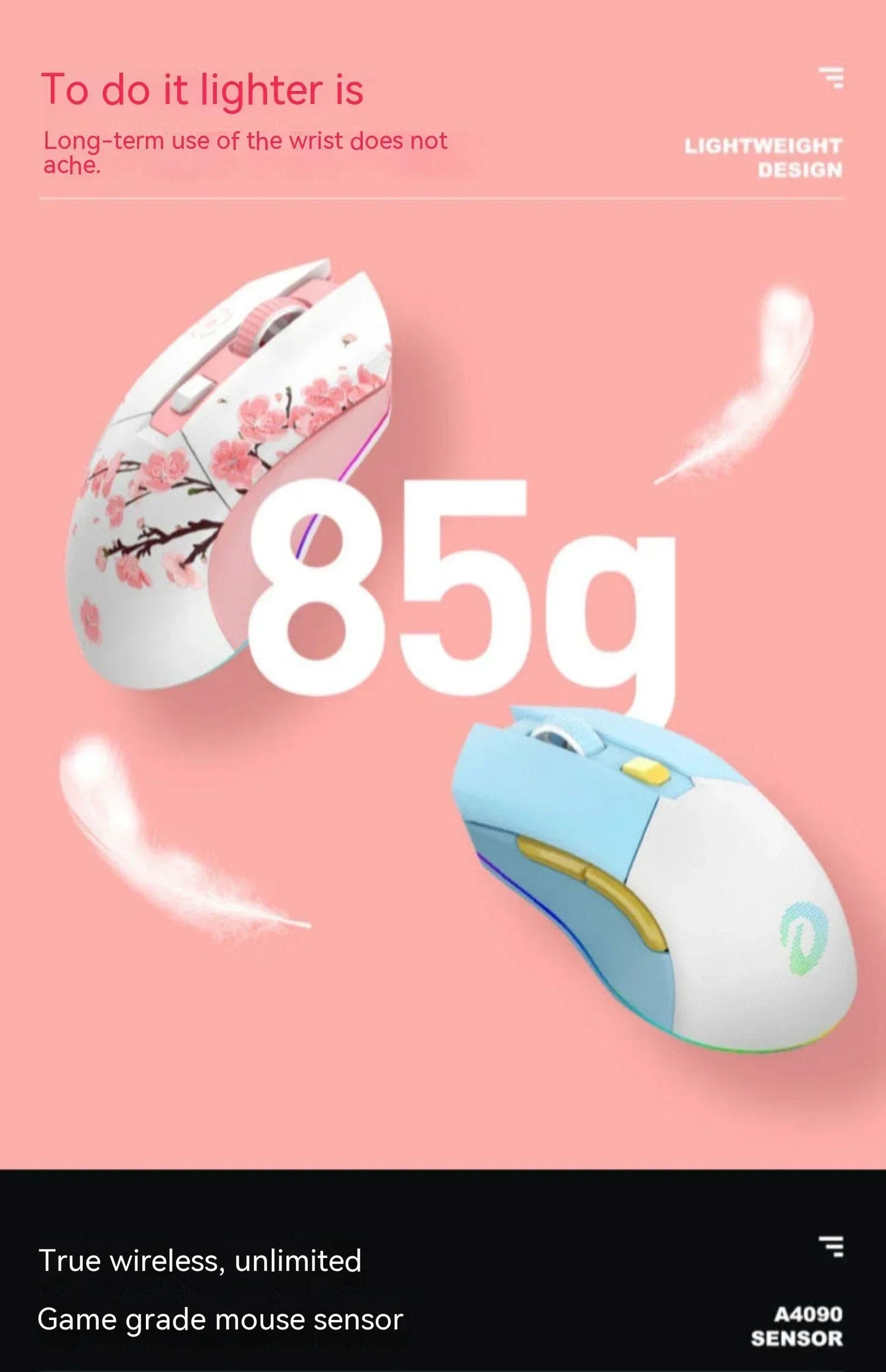 Dareu Em901 Mouse Dual Mode Wireless Charging Base Air PAW3395 Low Latency RGB Gaming Mouse Pc Gamer Accessories Custom Office