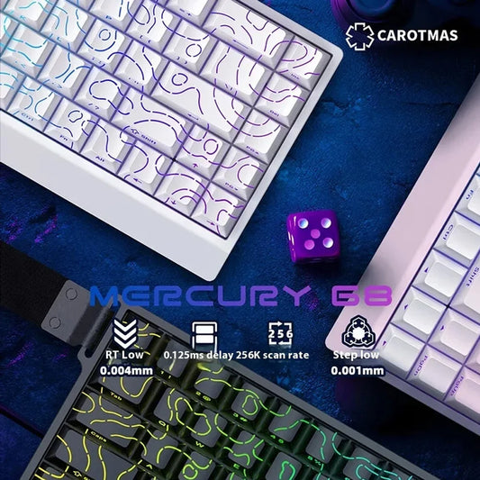 IROK Carotmas Mercury68 Magnetic Switch Gaming Keyboards RT0.004mm 68keys 8K Low Delay Custom Wired Mechanical Keyboard PC Gifts
