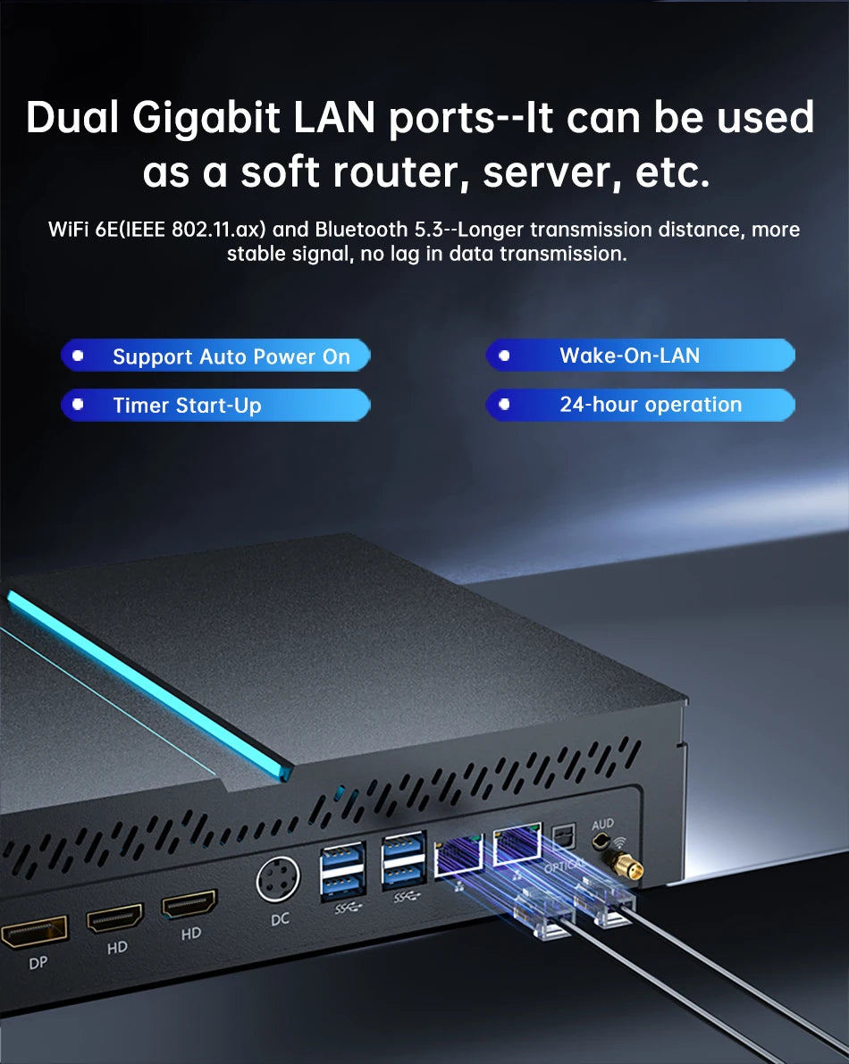 Msecore MV300 14th Intel Core i5 i7 i9 RTX 4070 12G Gaming Mini PC Windows 11 Office Desktop Computer DDR5 NVME WiFi6E BT5.3